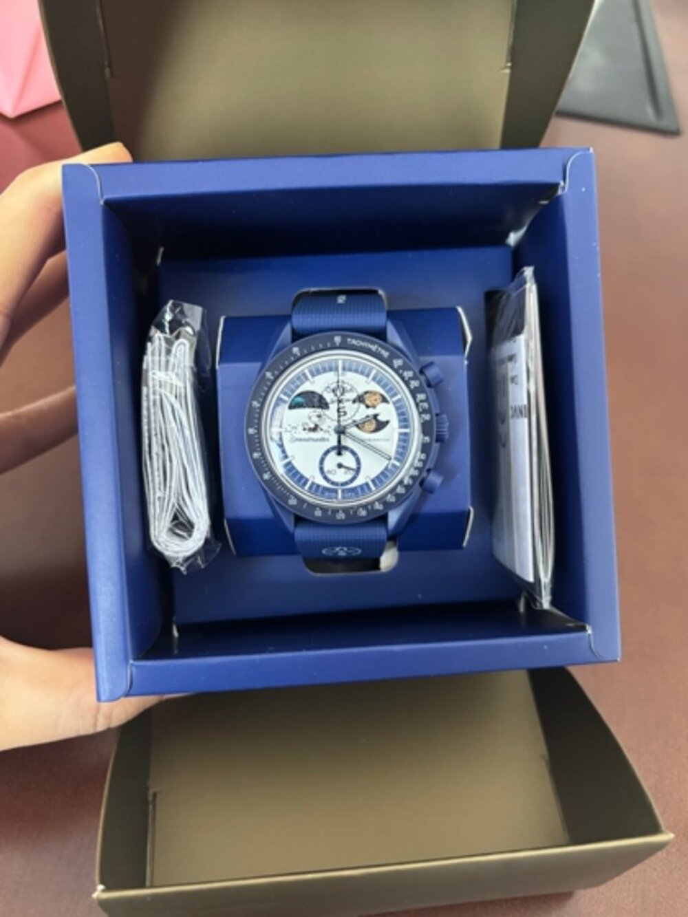 🌟OMEGA🌟 blue battery watch